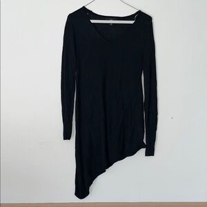 Elegant Asymmetrical Black Dress